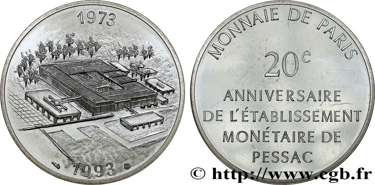 Module de 100 francs - 20e anniversaire de l’établissement monétaire de Pessac 1993 Paris GEM.243 1 FDC 