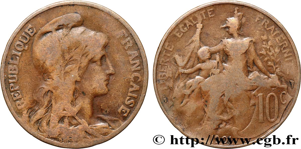 10 centimes Daniel-Dupuis 1901  F.136/10 SGE10 