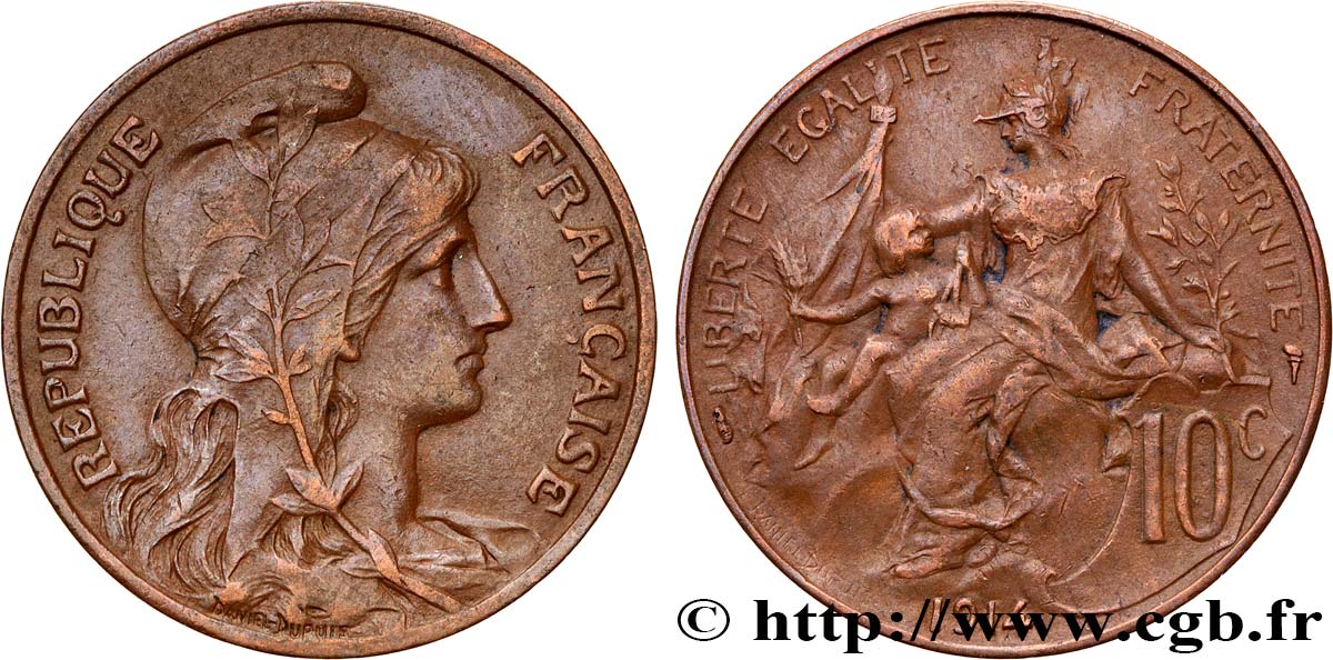 10 centimes Daniel-Dupuis 1914  F.136/23 VF 