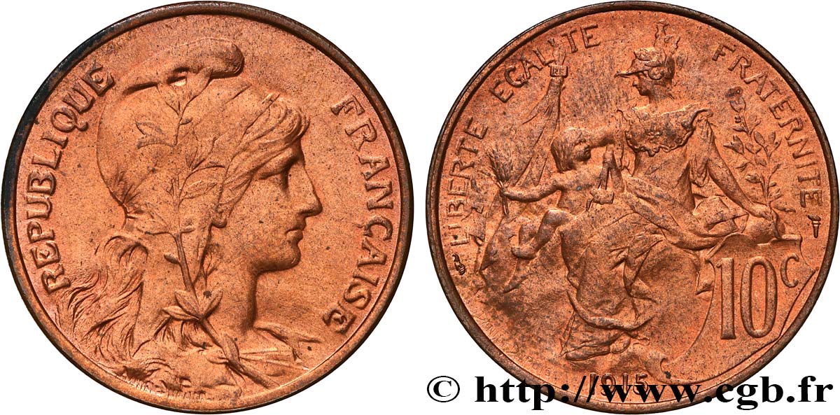 10 centimes Daniel-Dupuis 1915  F.136/24 VZ 