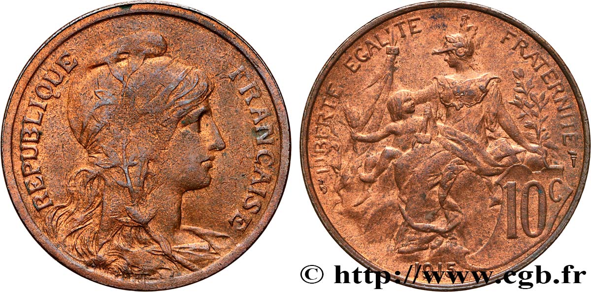 10 centimes Daniel-Dupuis 1915  F.136/25 TTB40 