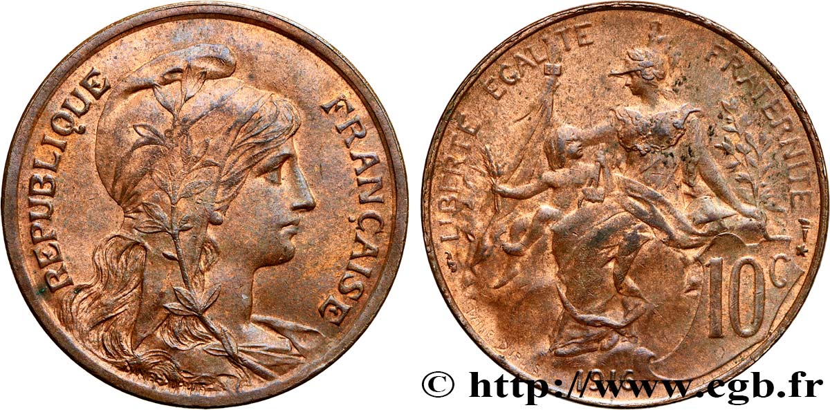 10 centimes Daniel-Dupuis 1916  F.136/27 AU 