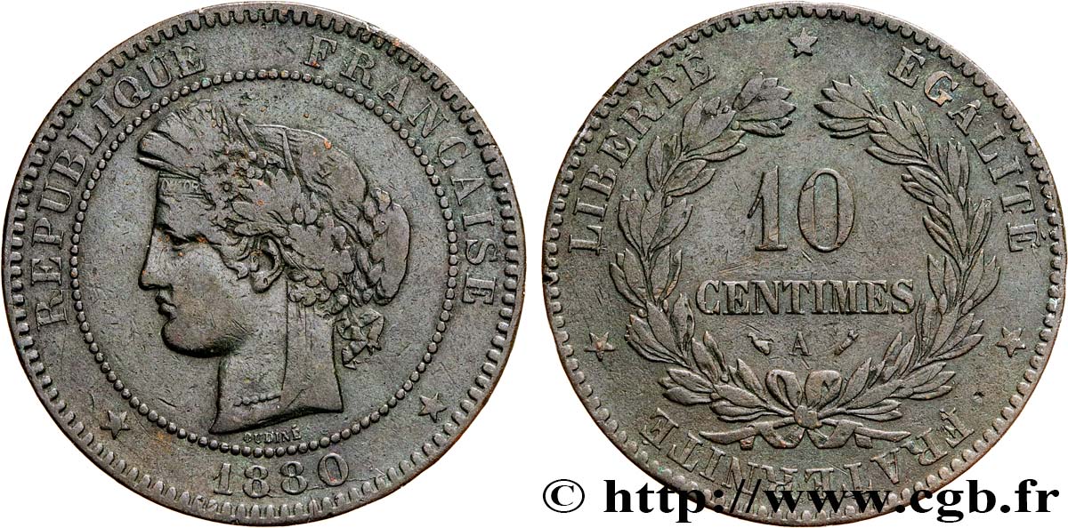 10 centimes Cérès 1880 Paris F.135/24 BC20 