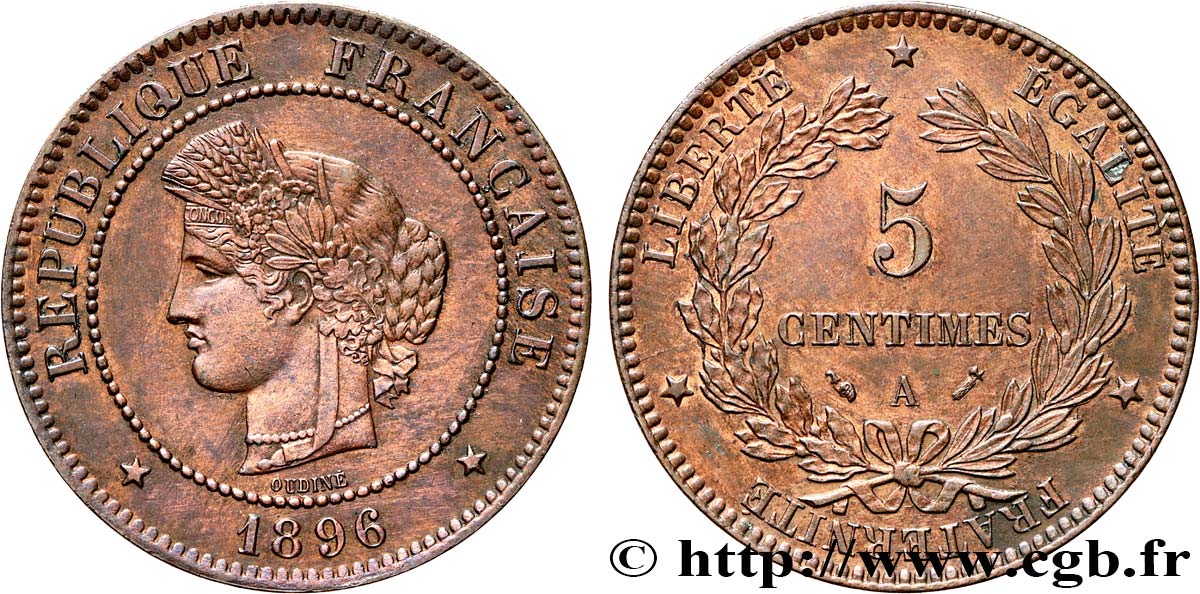 5 centimes Cérès 1896 Paris F.118/37 MBC40 