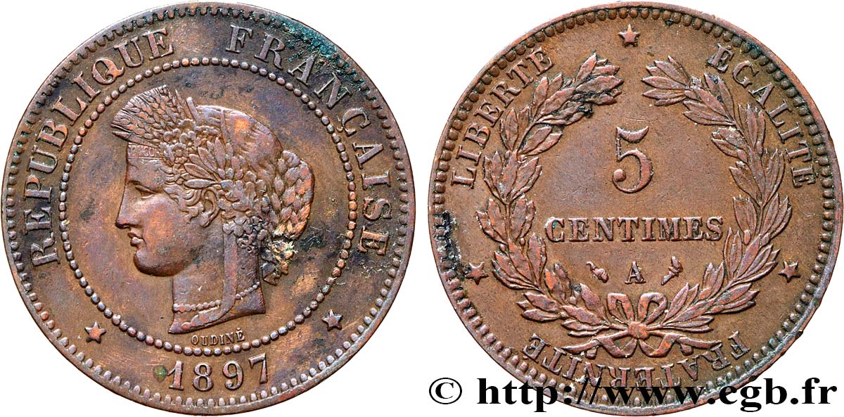 5 centimes Cérès 1897 Paris F.118/39 BC35 