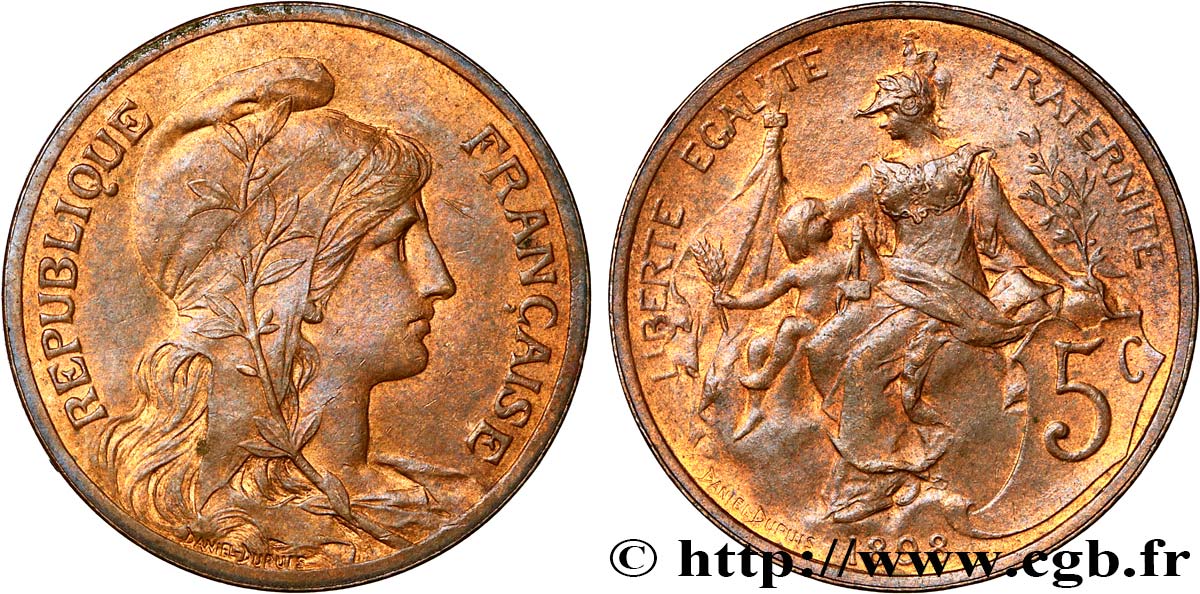 5 centimes Daniel-Dupuis 1898  F.119/5 TTB+ 