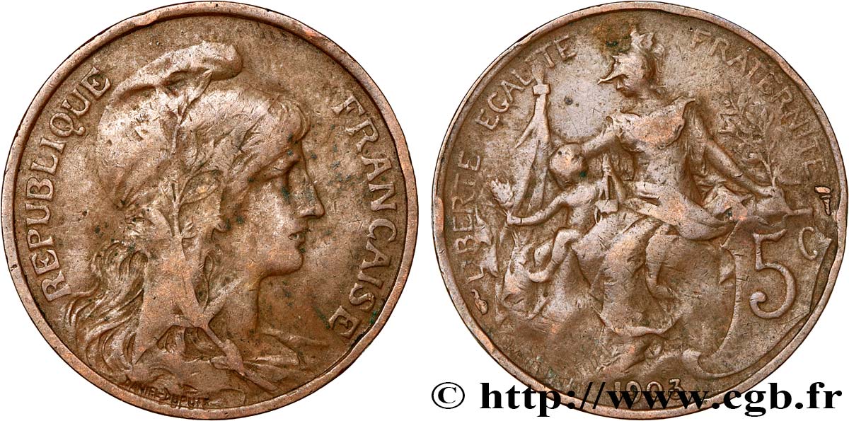 5 centimes Daniel-Dupuis 1903  F.119/13 TB20 