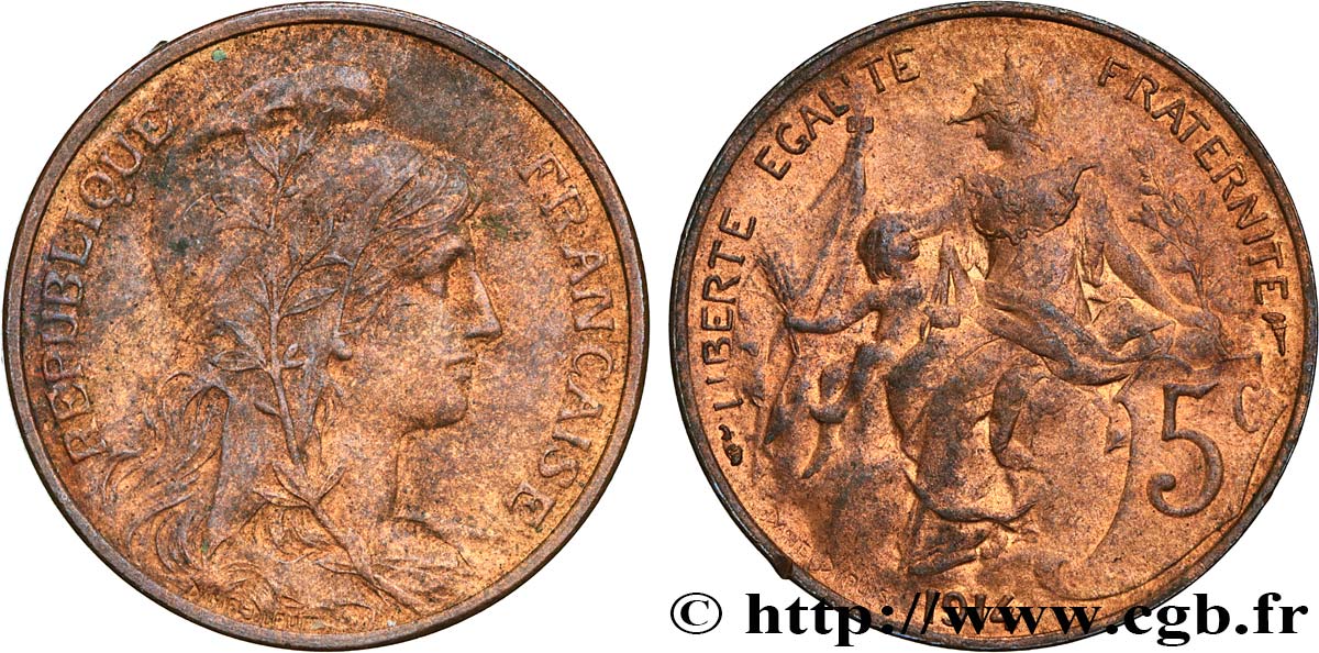 5 centimes Daniel-Dupuis 1914  F.119/26 AU58 