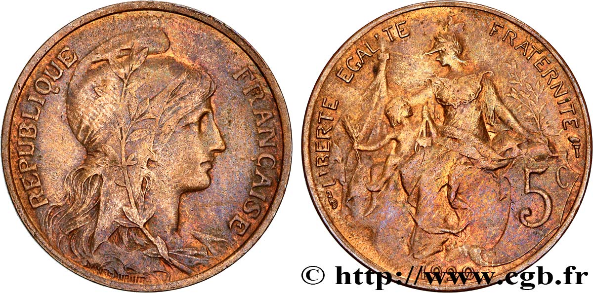 5 centimes Daniel-Dupuis 1920  F.119/31 TB35 