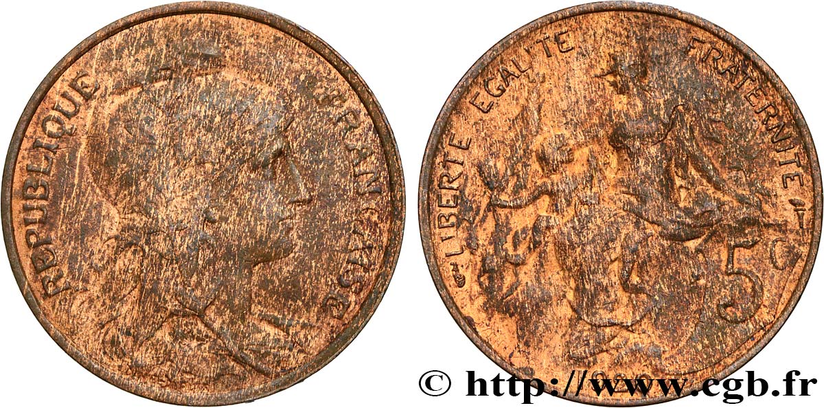 5 centimes Daniel-Dupuis 1920  F.119/31 TTB50 