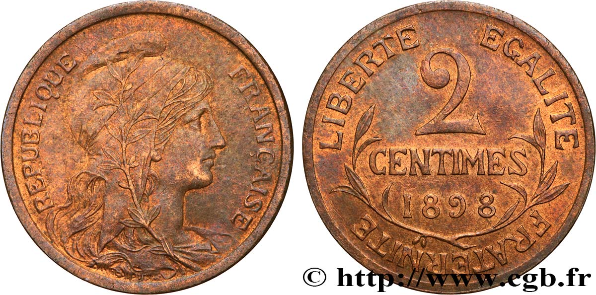 2 centimes Daniel-Dupuis 1898  F.110/1 SUP 