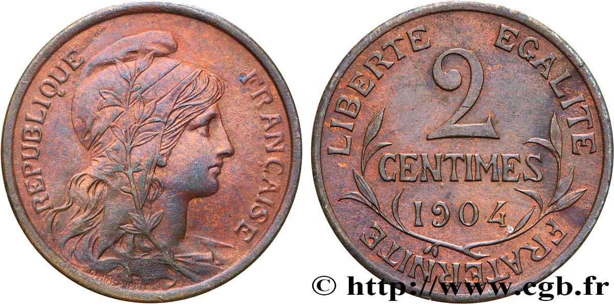 2 centimes Daniel-Dupuis 1904 Paris F.110/9 TTB54 