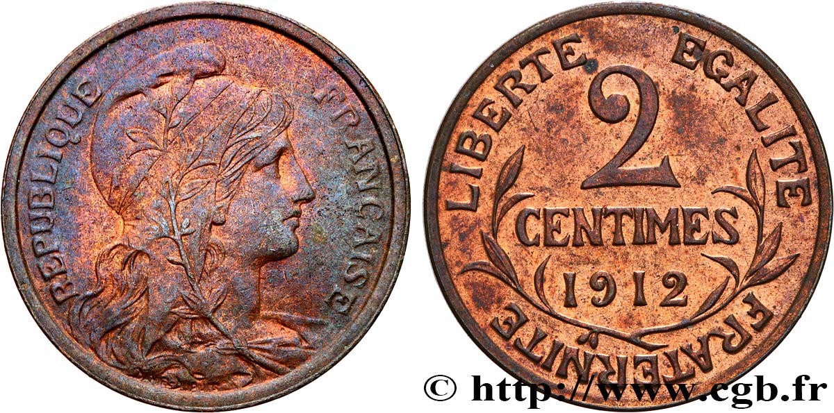2 centimes Daniel-Dupuis 1912 Paris F.110/15 TTB+ 