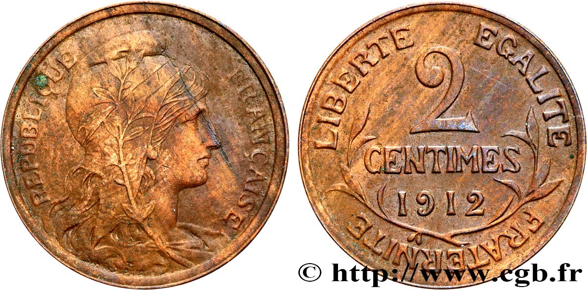 2 centimes Daniel-Dupuis 1912 Paris F.110/15 TTB+ 