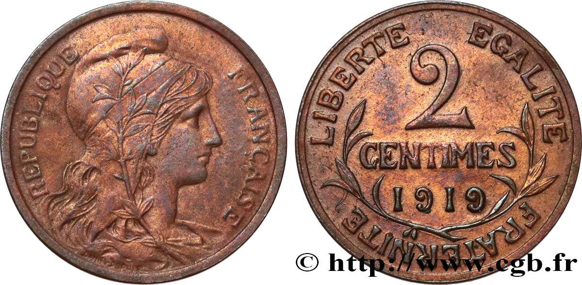 2 centimes Daniel-Dupuis 1919 Paris F.110/19 TTB45 