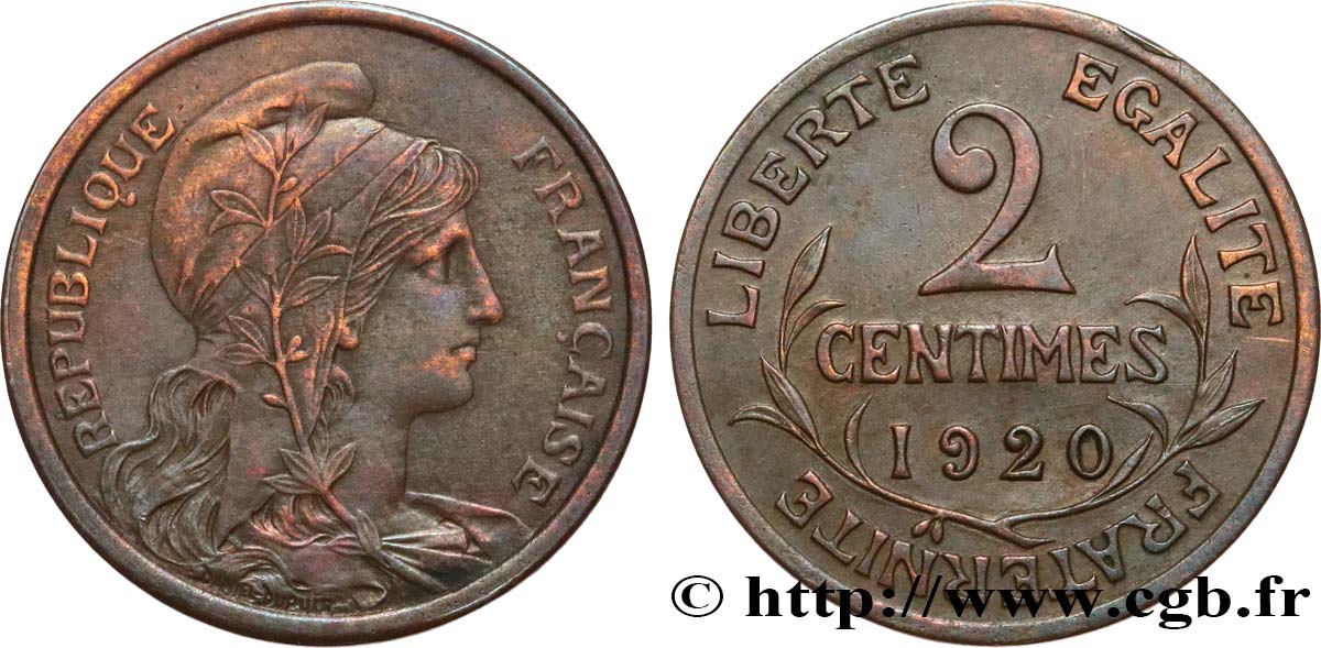 2 centimes Daniel-Dupuis 1920 Paris F.110/20 TTB45 