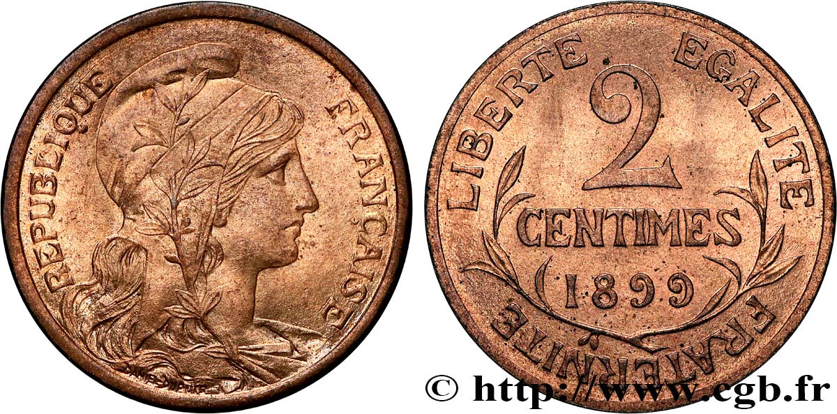 2 centimes Daniel-Dupuis 1899 Paris F.110/3 FDC65 