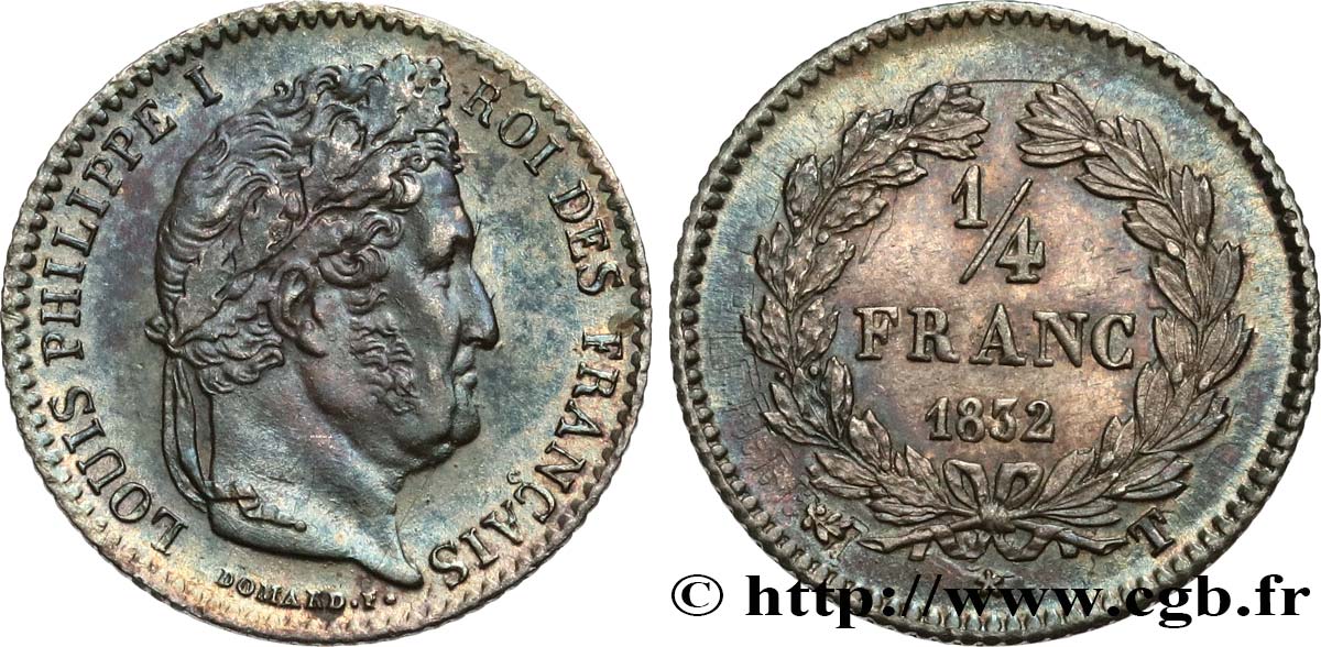 1/4 franc Louis-Philippe 1832 Nantes F.166/27 BB53 