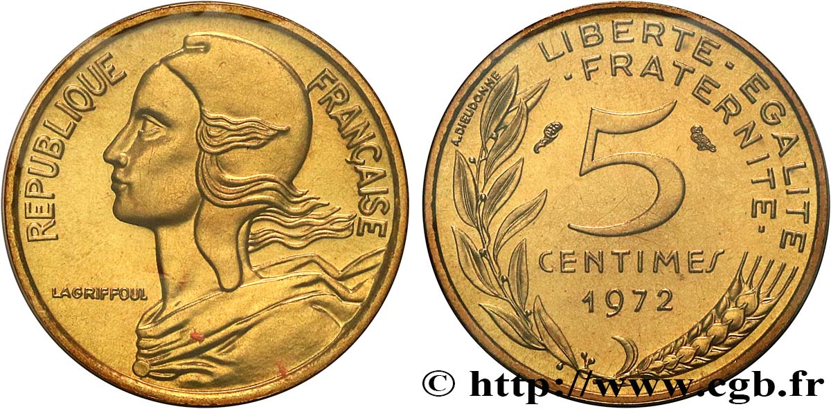 5 centimes Marianne 1972 Paris F.125/8 ST 