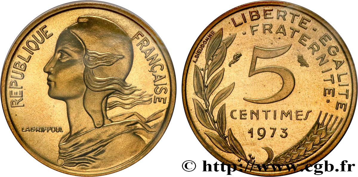5 centimes Marianne 1973 Pessac F.125/9 FDC 