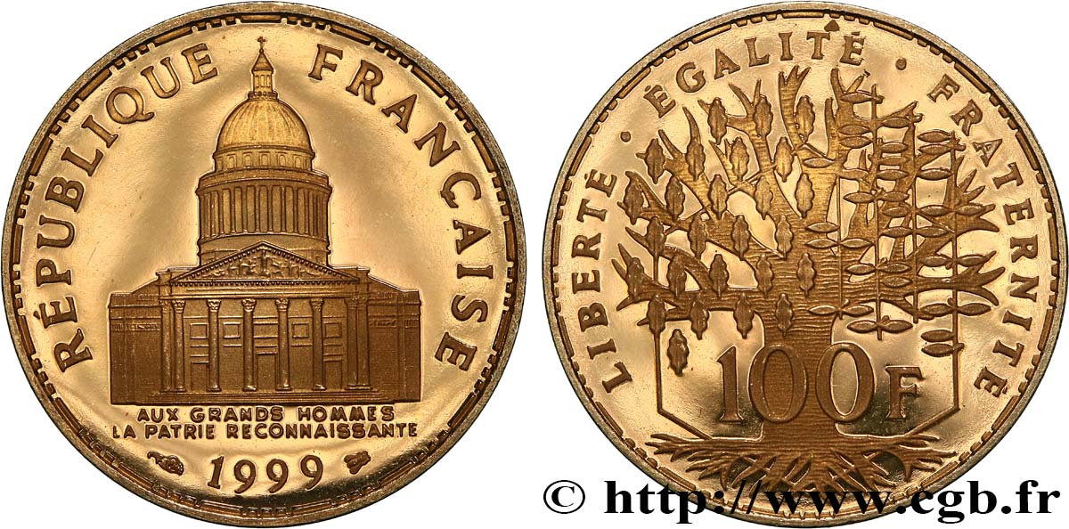 100 francs Panthéon Belle Épreuve 1999 Pessac F.1666 3 FDC 