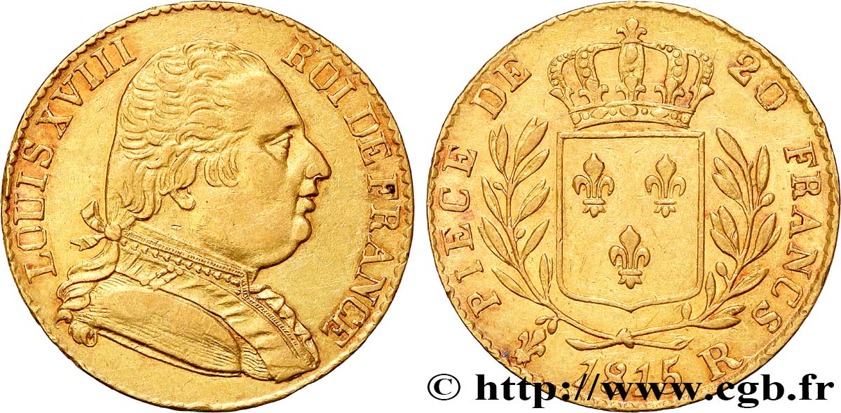 20 francs or Londres 1815 Londres F.518/1 SUP58 