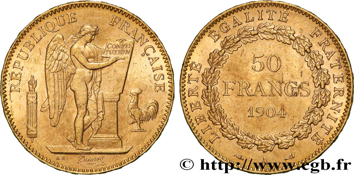 50 francs or Génie 1904 Paris F.549/6 MS 