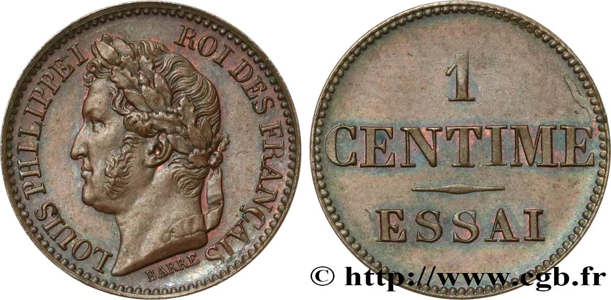 Essai de 1 centime n.d. Paris VG.2802 (1830) SUP62 
