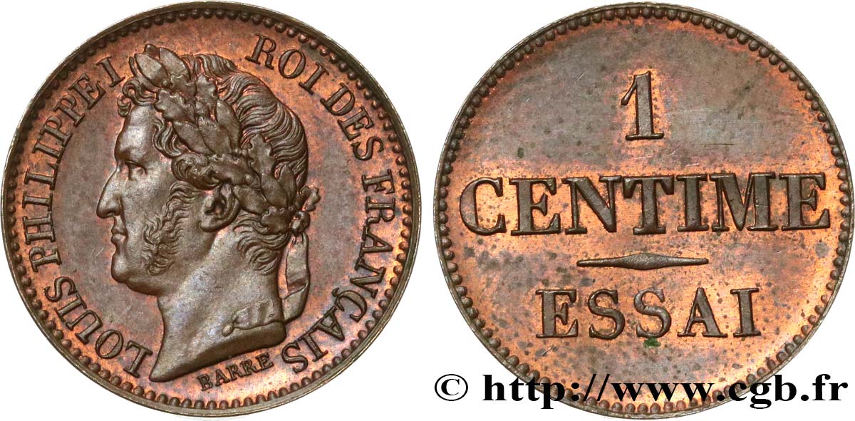 Essai de 1 centime n.d. Paris VG.2802 (1830) EBC62 