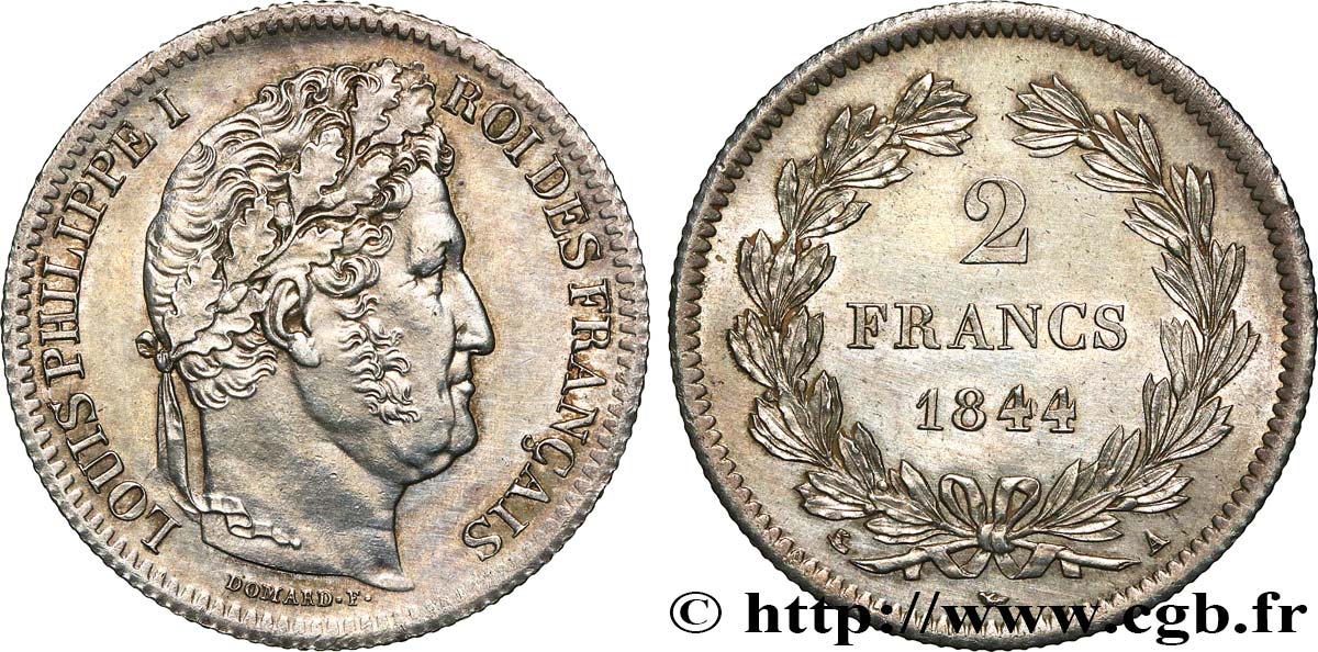 2 francs Louis-Philippe 1844 Paris F.260/97 SUP+ 
