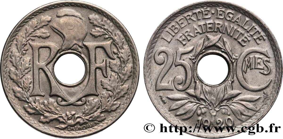 25 centimes Lindauer 1920  F.171/4 SS50 