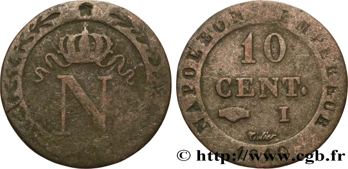 10 cent. à l N couronnée 1810 Limoges F.130/22 F15 