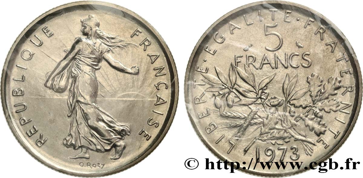 5 francs Semeuse, nickel 1973 Pessac F.341/5 MS 