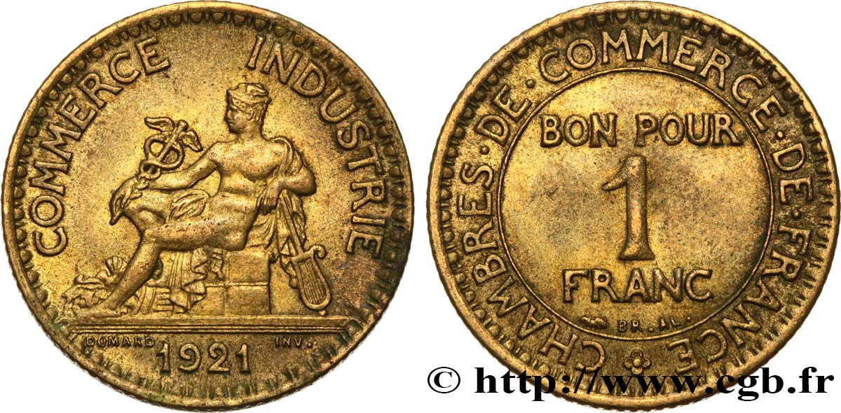 1 franc Chambres de Commerce 1921 Paris F.218/3 SS53 