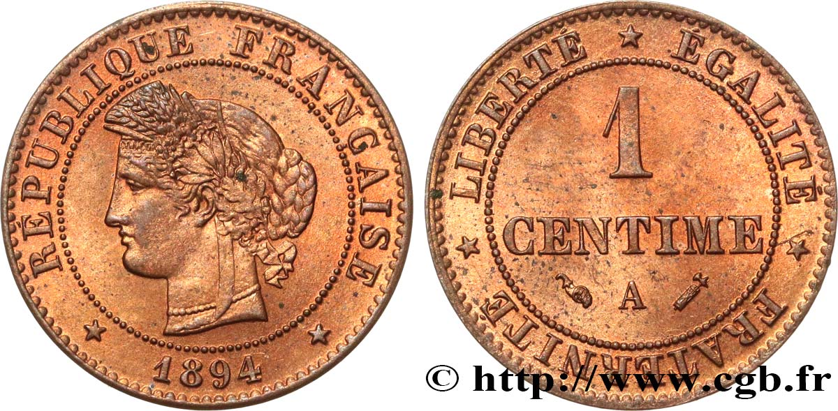 1 centime Cérès 1894 Paris F.104/21 SPL62 