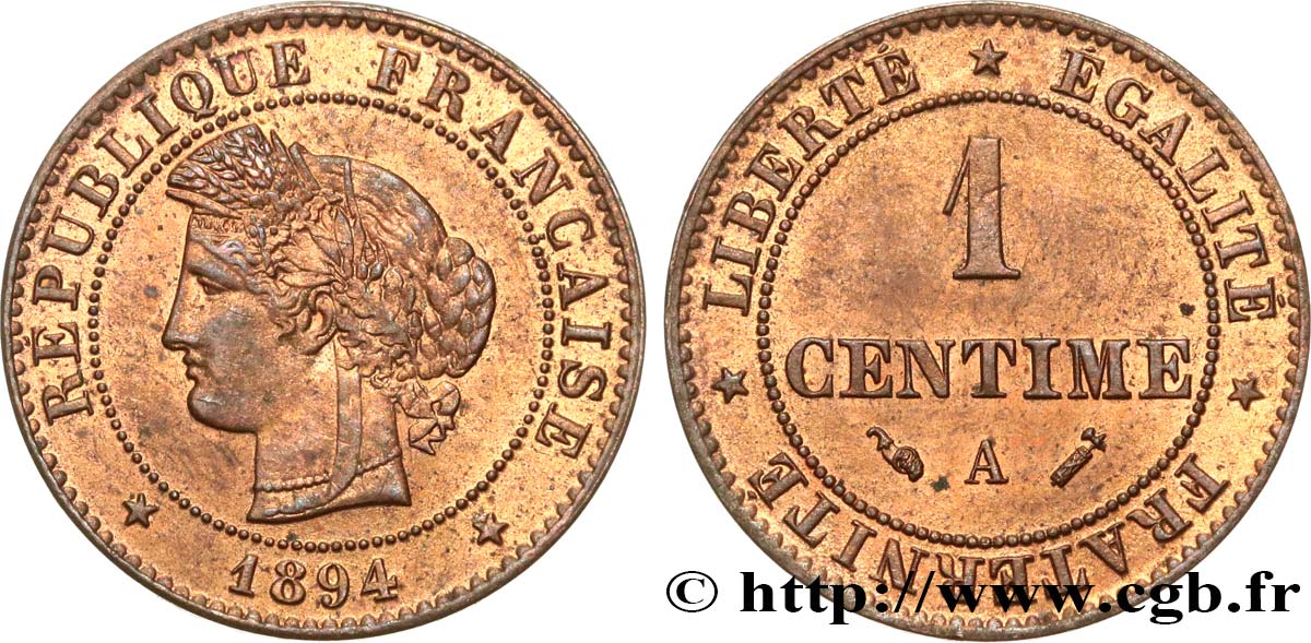 1 centime Cérès 1894 Paris F.104/21 SUP60 