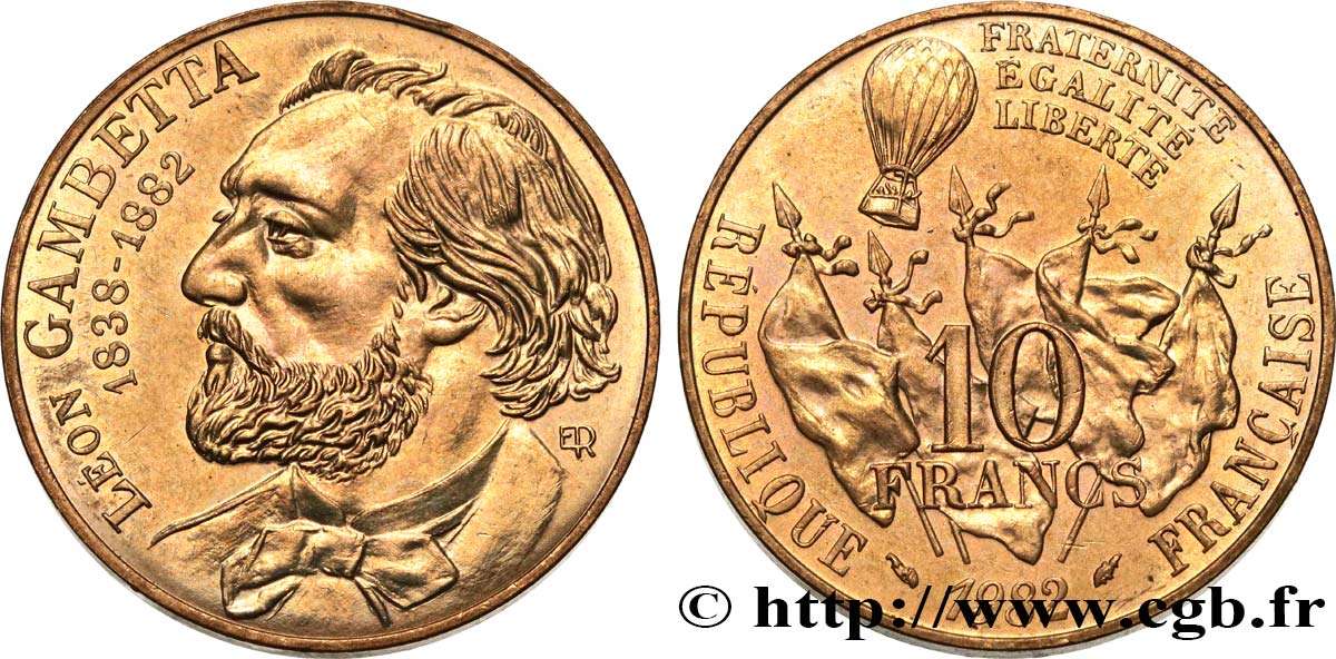 10 francs Gambetta 1982  F.366/2 SUP60 