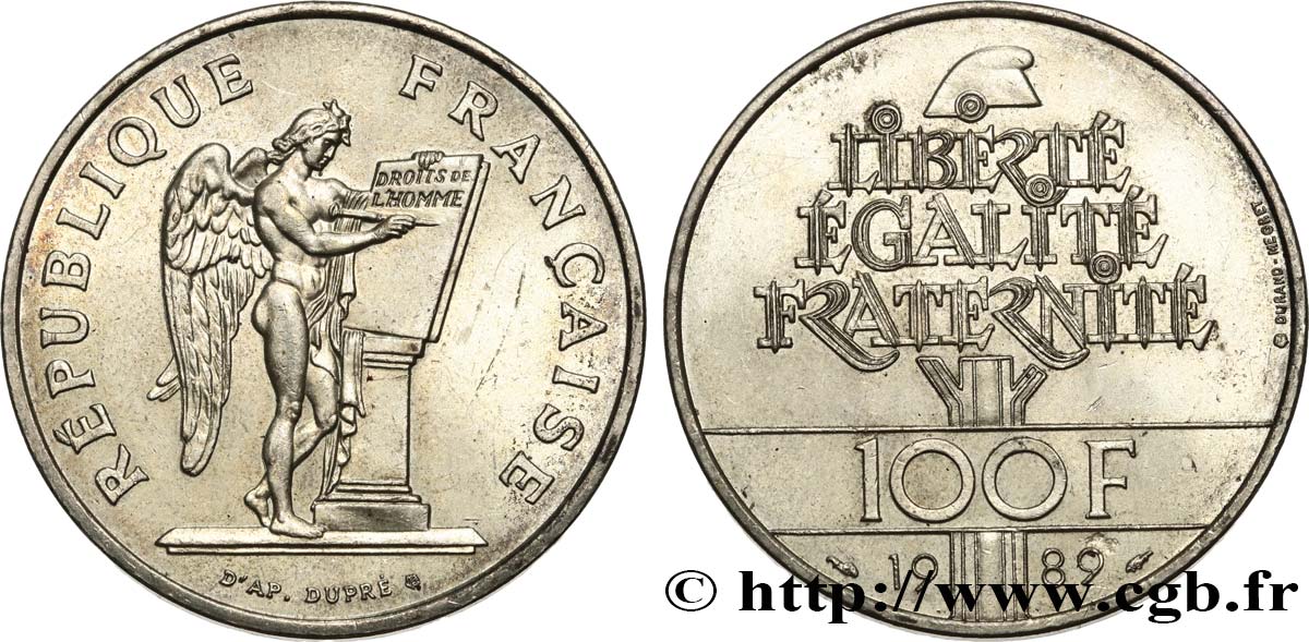 100 francs Droits de l’Homme 1989  F.457/2 TTB+ 