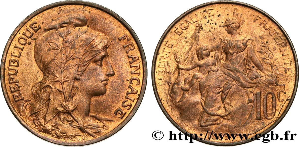 10 centimes Daniel-Dupuis 1899  F.136/7 VZ58 