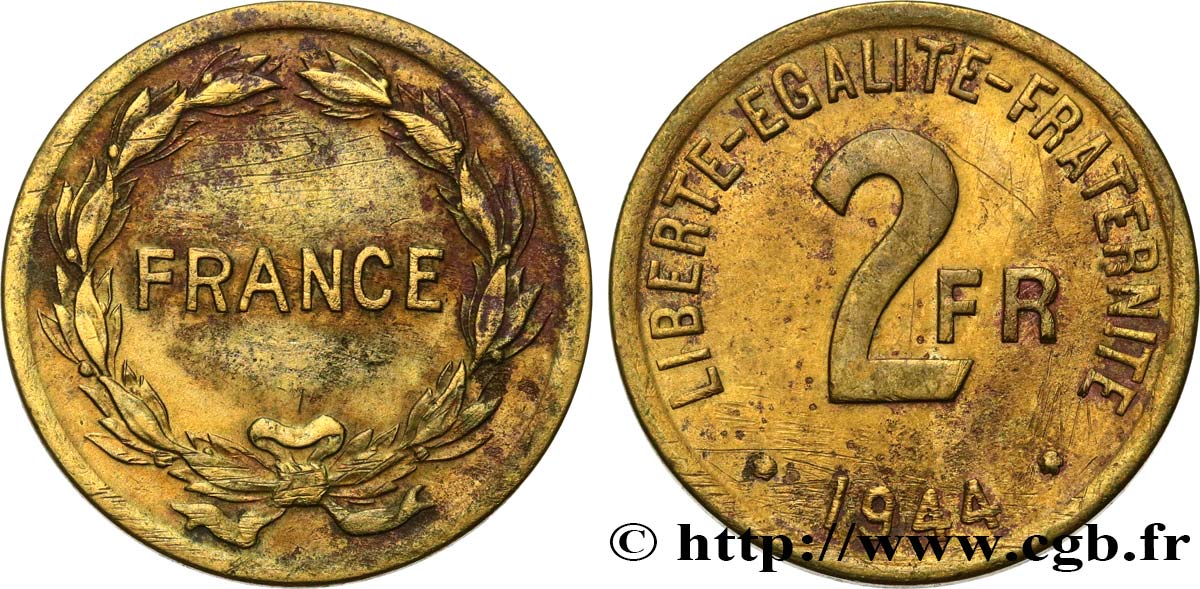 2 francs France 1944  F.271/1 MB 