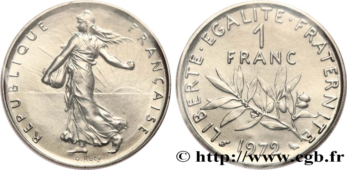 1 franc Semeuse, nickel 1972 Paris F.226/17 ST 