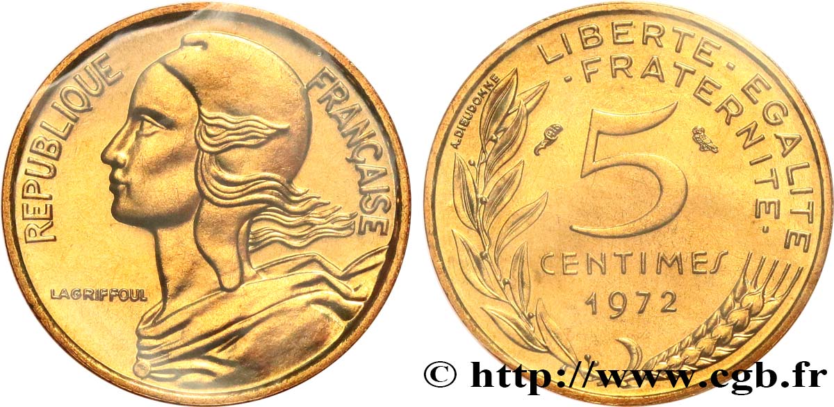 5 centimes Marianne 1972 Paris F.125/8 ST 