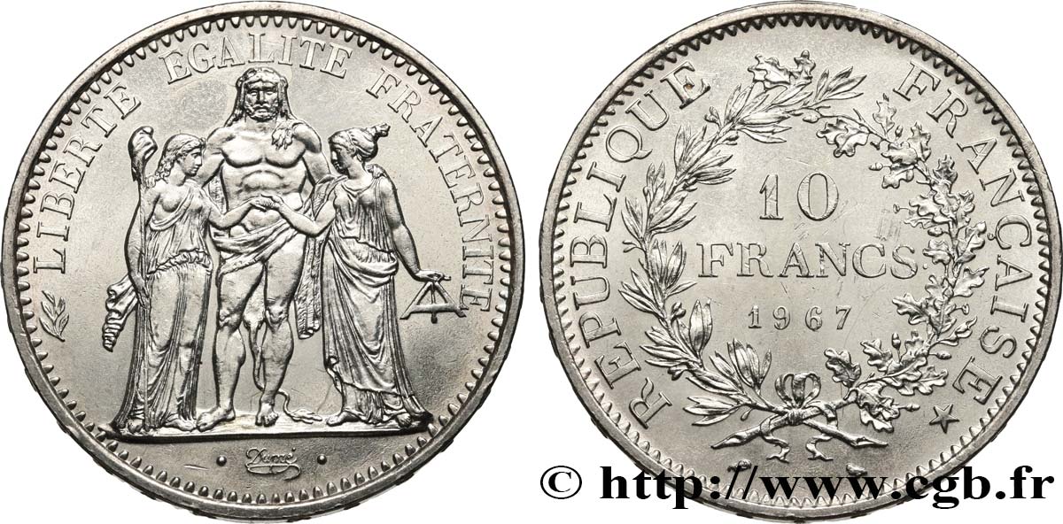 10 francs Hercule 1967  F.364/5 EBC+ 