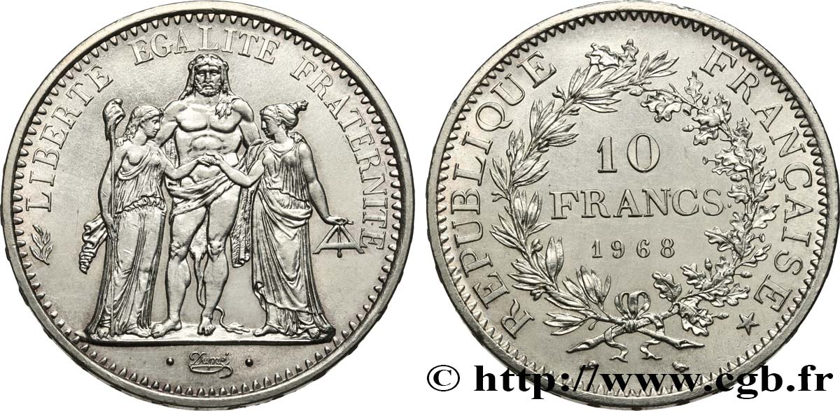 10 francs Hercule 1968  F.364/7 MS 