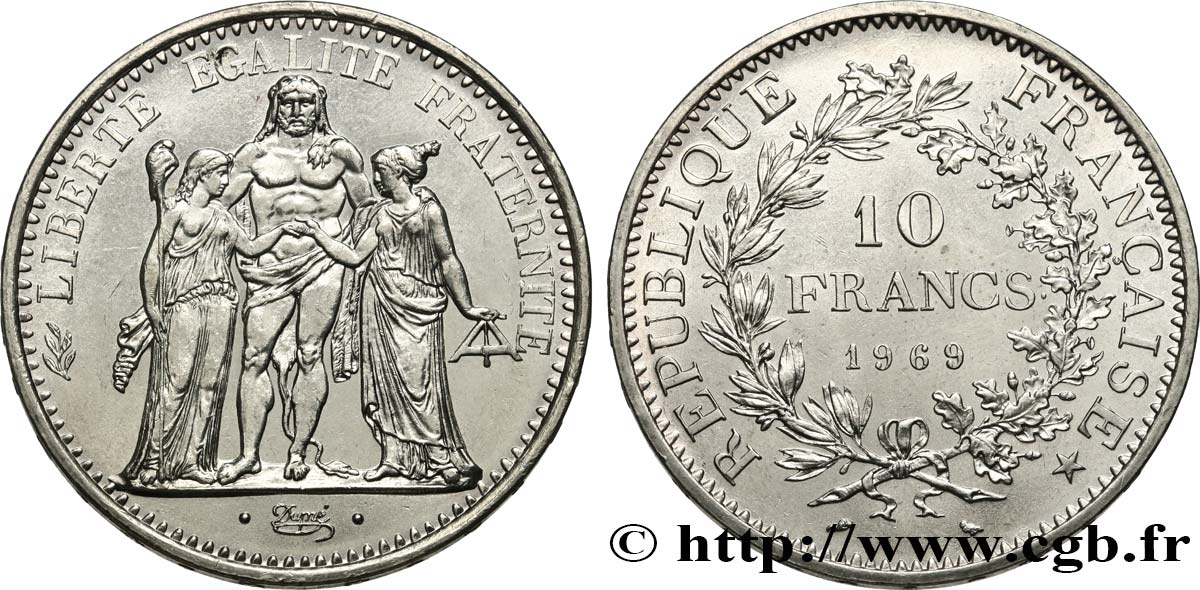 10 francs Hercule 1969  F.364/8 VZ+ 