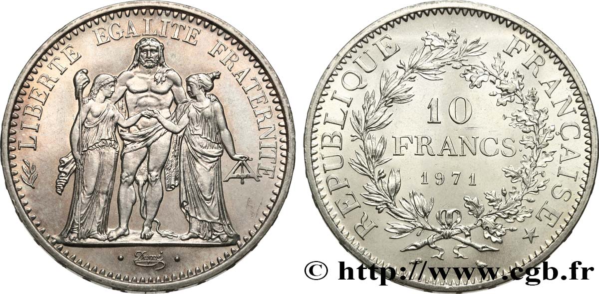 10 francs Hercule 1971  F.364/10 SPL63 