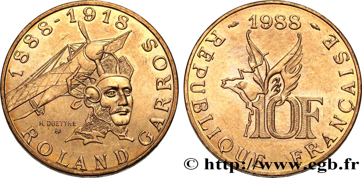 10 francs Roland Garros 1988  F.372/2 VZ60 