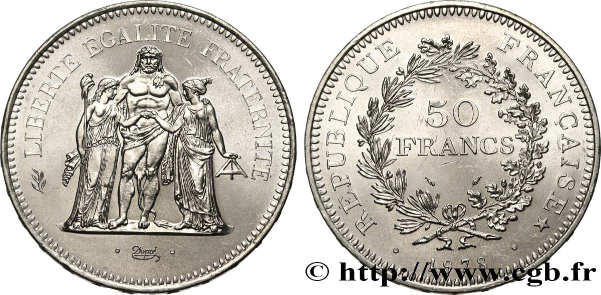 50 francs Hercule 1978  F.427/6 MS62 