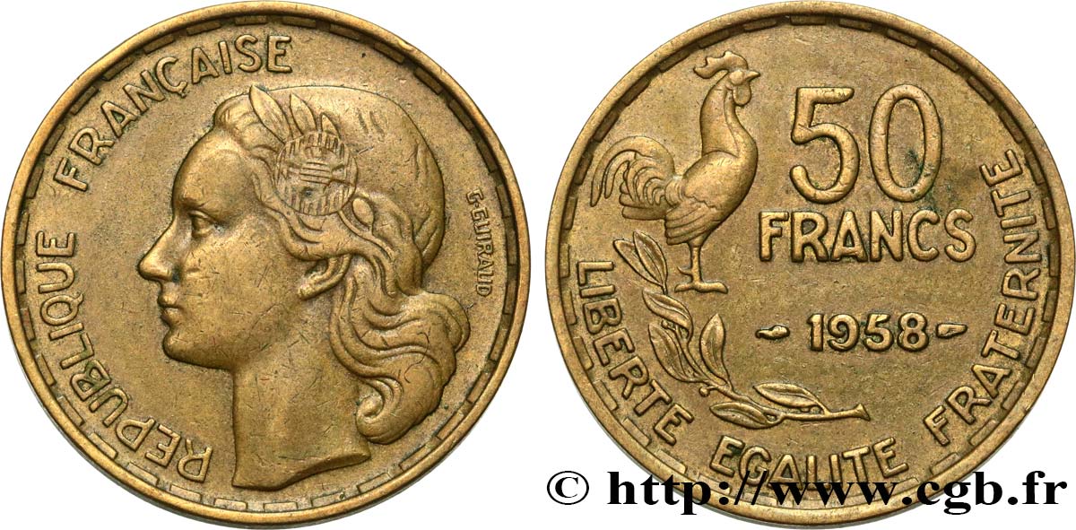 50 francs Guiraud 1958  F.425/14 TB35 