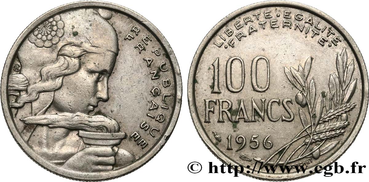 100 francs Cochet 1956  F.450/8 VF35 